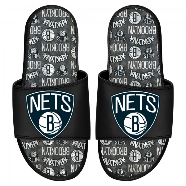 Шлепки Youth Brooklyn Nets ISlide Team Pattern Gel