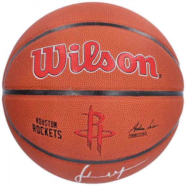 Баскетбольный мяч Jalen Green Houston Rockets Fanatics Authentic Autographed Wilson Team Logo with Light The Fuse Inscription