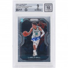 Autographed Charlotte Hornets LaMelo Ball 2020-21 Panini Prizm #278 Beckett Witnessed Authenticated 9/10 Rookie Card - 14838158