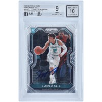Autographed Charlotte Hornets LaMelo Ball 2020-21 Panini Prizm #278 Beckett Witnessed Authenticated 9/10 Rookie Card - 14723392