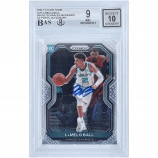 Autographed Charlotte Hornets LaMelo Ball 2020-21 Panini Prizm #278 Beckett Witnessed Authenticated 9/10 Rookie Card - 14838151