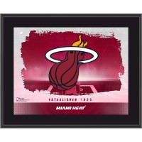 Miami Heat Authentic Framed 10.5 x 13 Sublimated Horizontal Team Logo Plaque