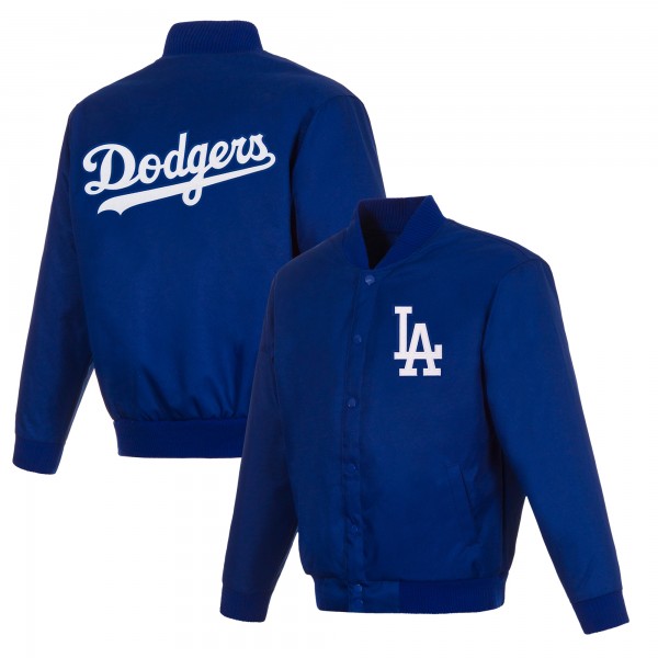 Los Angeles Dodgers JH Design Royal Full-Snap Pollytwill Varsity Jacket