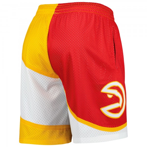 Шорты Atlanta Hawks Mitchell & Ness Hardwood Classics 1986 Split Swingman - Red/Yellow