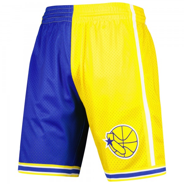 Шорты Golden State Warriors Mitchell & Ness Hardwood Classics 1995 Split Swingman - Royal/Gold