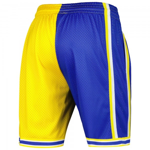Шорты Golden State Warriors Mitchell & Ness Hardwood Classics 1995 Split Swingman - Royal/Gold