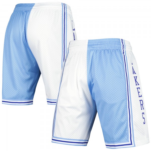 Шорты Los Angeles Lakers Mitchell & Ness Hardwood Classics 1996 Split Swingman - Powder Blue/White