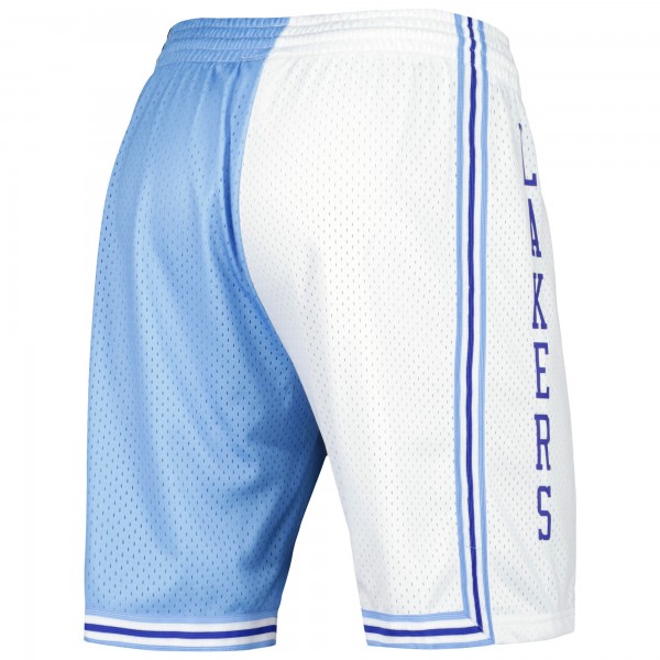 Шорты Los Angeles Lakers Mitchell & Ness Hardwood Classics 1996 Split Swingman - Powder Blue/White