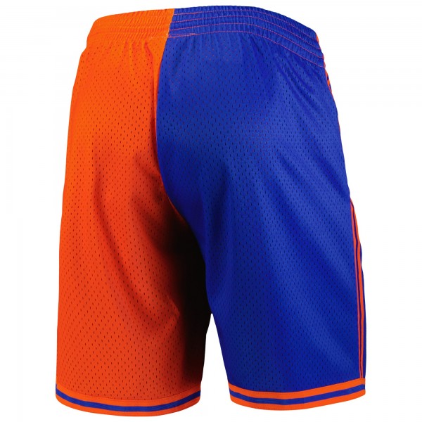 Шорты New York Knicks Mitchell & Ness Hardwood Classics 1996 Split Swingman - Blue/Orange