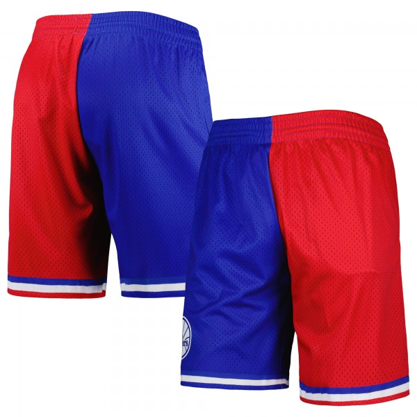 Шорты Philadelphia 76ers Mitchell & Ness Hardwood Classics 1982 Split Swingman - Royal/Red
