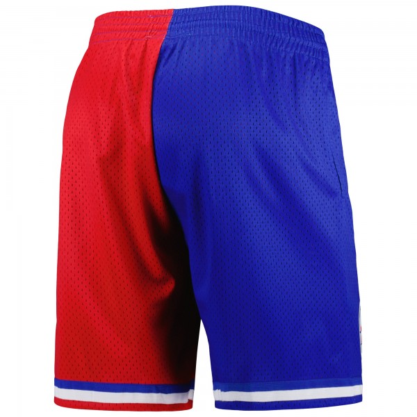 Шорты Philadelphia 76ers Mitchell & Ness Hardwood Classics 1982 Split Swingman - Royal/Red