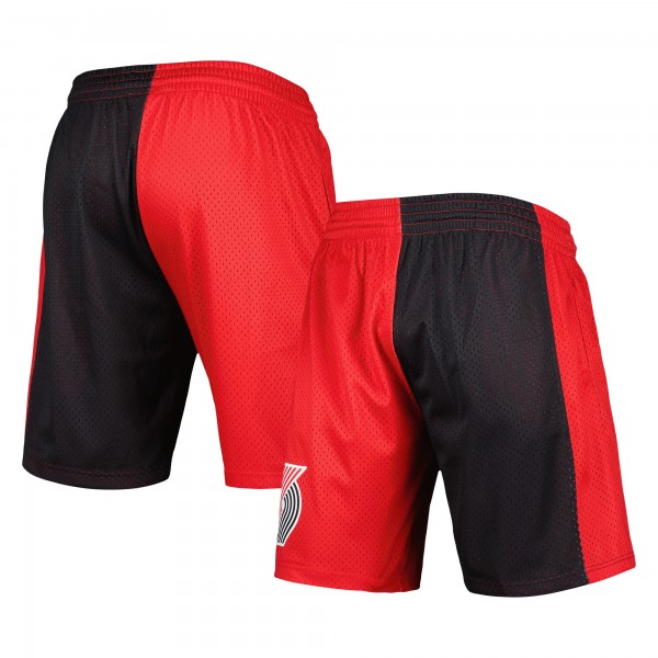 Шорты Portland Trail Blazers Mitchell & Ness Hardwood Classics 1996 Split Swingman - Black/Red