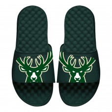 Milwaukee Bucks ISlide Blown Up Logo Slide Sandals - Dark Green