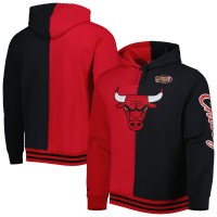 Толстовка Chicago Bulls Mitchell & Ness Red/Black Hardwood Classics Split