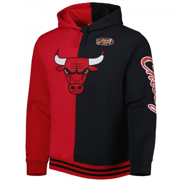 Толстовка Chicago Bulls Mitchell & Ness Red/Black Hardwood Classics Split