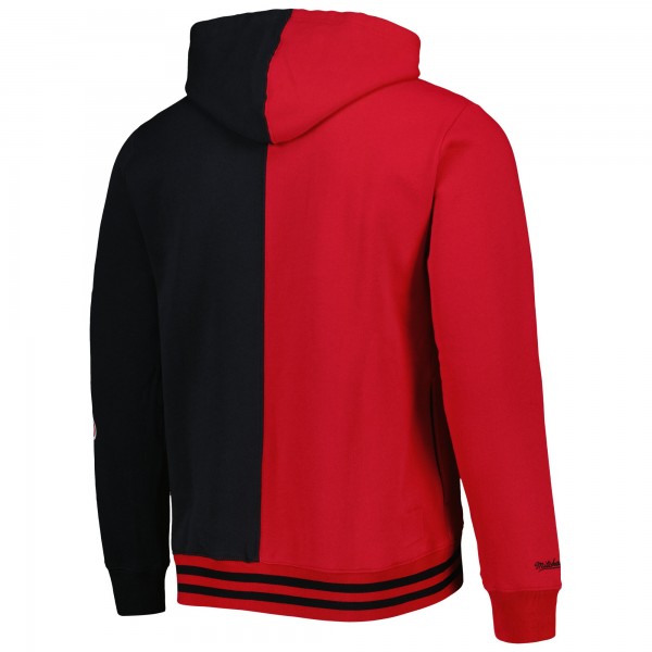 Толстовка Chicago Bulls Mitchell & Ness Red/Black Hardwood Classics Split