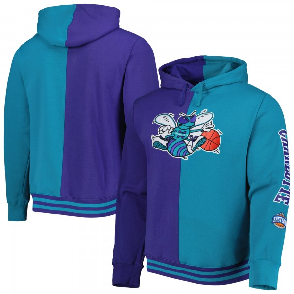 Толстовка Charlotte Hornets Mitchell & Ness Hardwood Classics Split - Purple/Teal