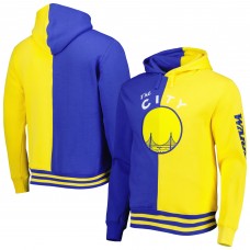 Толстовка Golden State Warriors Mitchell & Ness Hardwood Classics Split - Royal/Gold