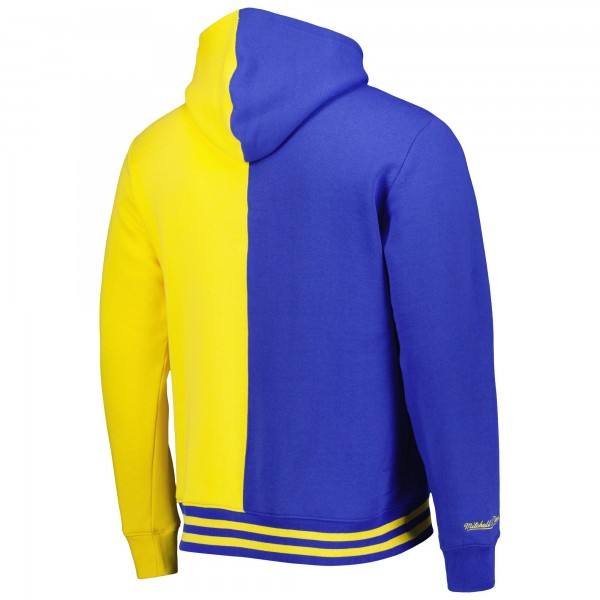Толстовка Golden State Warriors Mitchell & Ness Hardwood Classics Split - Royal/Gold