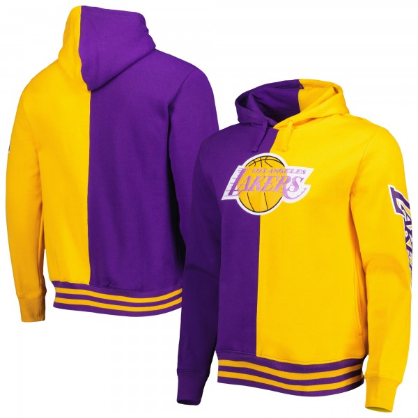 Толстовка Los Angeles Lakers Mitchell & Ness Hardwood Classics Split - Purple/Gold