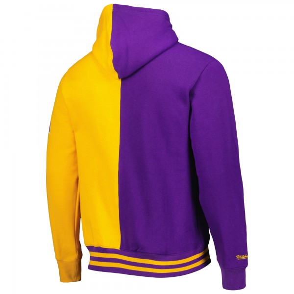 Толстовка Los Angeles Lakers Mitchell & Ness Hardwood Classics Split - Purple/Gold