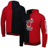 Толстовка Miami Heat Mitchell & Ness Hardwood Classics Split - Black/Red