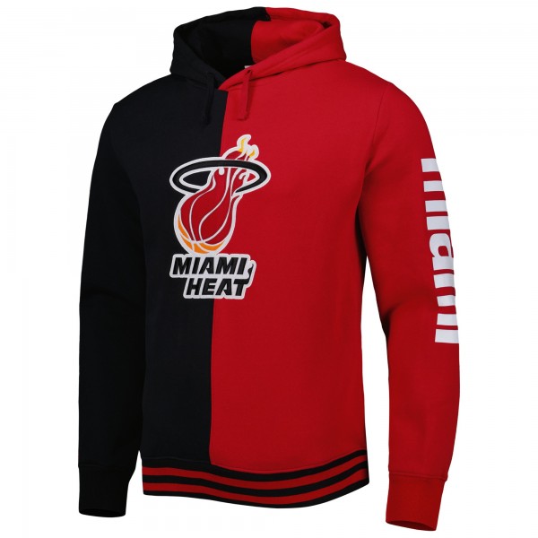 Толстовка Miami Heat Mitchell & Ness Hardwood Classics Split - Black/Red
