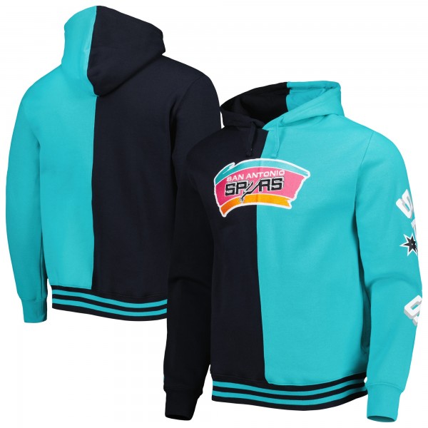 Толстовка San Antonio Spurs Mitchell & Ness Hardwood Classics Split - Black/Teal