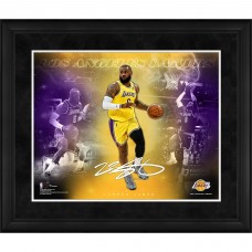 Facsimile Signature Los Angeles Lakers LeBron James Fanatics Authentic Framed 16 x 20 Stars of the Game Collage
