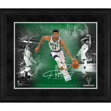 Facsimile Signature Milwaukee Bucks Giannis Antetokounmpo Fanatics Authentic Framed 16 x 20 Stars of the Game Collage