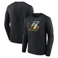 Футболка с длинным рукавом Los Angeles Lakers Gradient Logo - Black