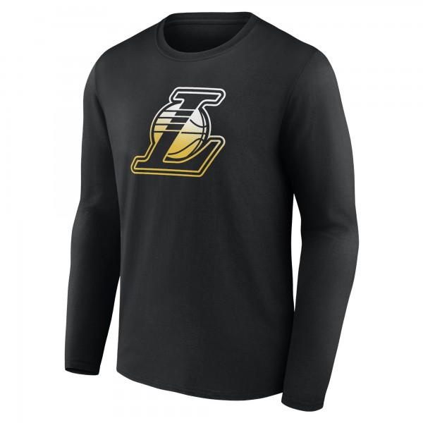Футболка с длинным рукавом Los Angeles Lakers Gradient Logo - Black