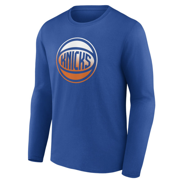 Футболка с длинным рукавом New York Knicks Blue Gradient Logo