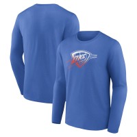 Футболка с длинным рукавом Oklahoma City Thunder Blue Gradient Logo