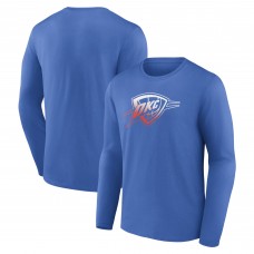 Футболка с длинным рукавом Oklahoma City Thunder Blue Gradient Logo