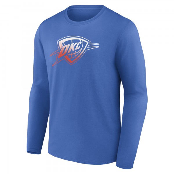 Футболка с длинным рукавом Oklahoma City Thunder Blue Gradient Logo
