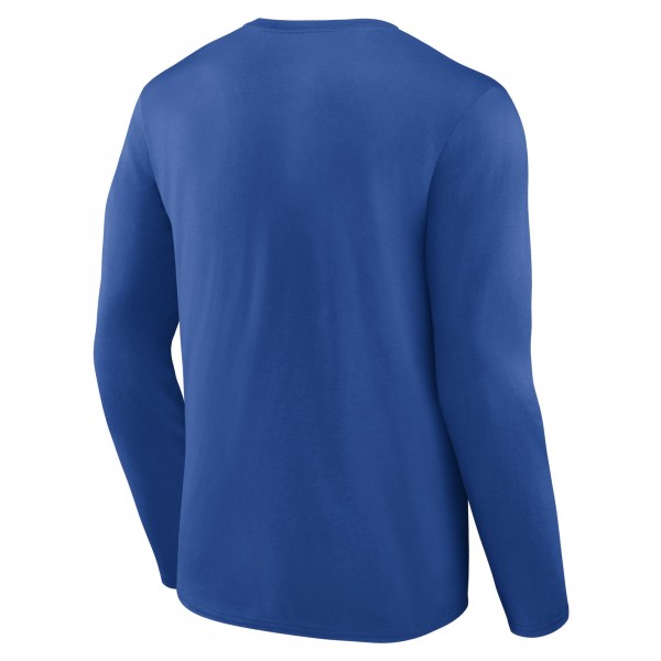 Philadelphia 76ers Royal Gradient Logo Long Sleeve T-Shirt