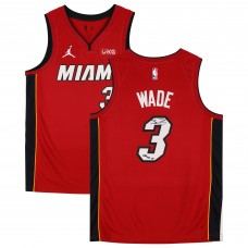 Игровая джерси Autographed Miami Heat Dwyane Wade Fanatics Authentic Red Jordan Brand 2020-21 Statement Swingman with NBA Top 75 Inscription