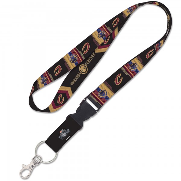 Cleveland Cavaliers WinCraft Black Panther 2 Reversible Lanyard with Detachable Buckle