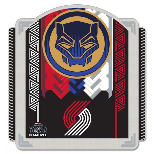 Portland Trail Blazers WinCraft Black Panther 2 Jewelry Card Collector Pin