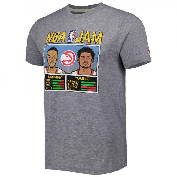 Футболка Dejounte Murray & Trae Young Atlanta Hawks Homage NBA Jam Tri-Blend - Gray