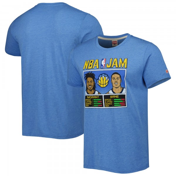 Футболка Ja Morant & Desmond Bane Memphis Grizzlies Homage NBA Jam Tri-Blend - Light Blue