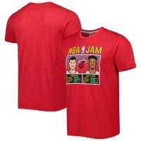 Футболка Tyler Herro & Jimmy Butler Miami Heat Homage NBA Jam Tri-Blend - Red