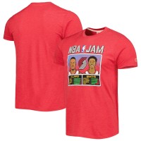 Футболка Damian Lillard & Anfernee Simons Portland Trail Blazers Homage NBA Jam Tri-Blend - Red