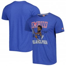 Футболка Joel Embiid Philadelphia 76ers Homage Caricature Tri-Blend - Royal