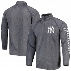 Кофта на короткой молнии New York Yankees Stitches Wordmark Raglan - Heather Gray
