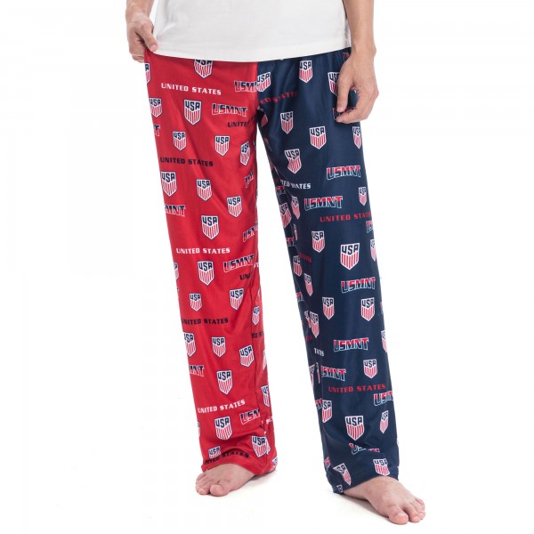 USMNT Concepts Sport Breakthrough Split Design Knit Sleep Pants - Navy/Red