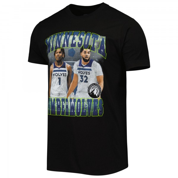 Футболка Anthony Edwards & Karl-Anthony Towns Minnesota Timberwolves Stadium Essentials Unisex Player Duo - Black