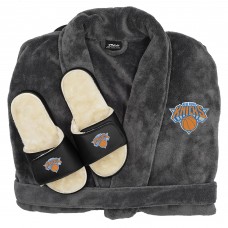 Шлепки и халат New York Knicks ISlide Faux Fur