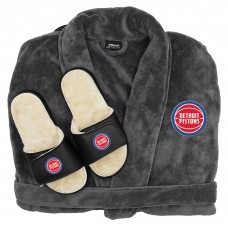 Шлепки и халат Detroit Pistons ISlide Faux Fur